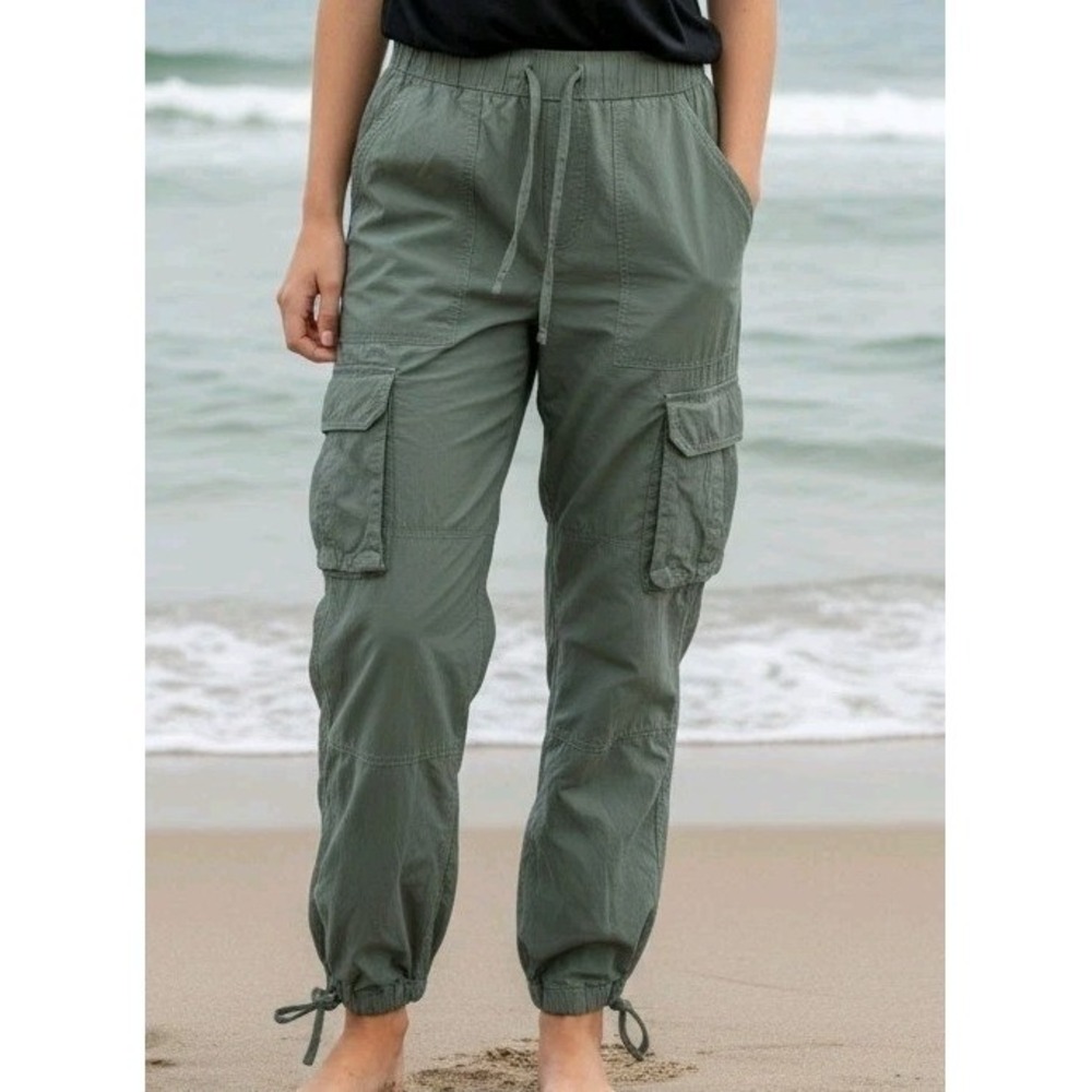Rachel Paige Olive Green Cargo Joggers Casual Utility Pants Sz XS - Picture 4 of 4